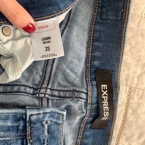 Express mid rise jean legging